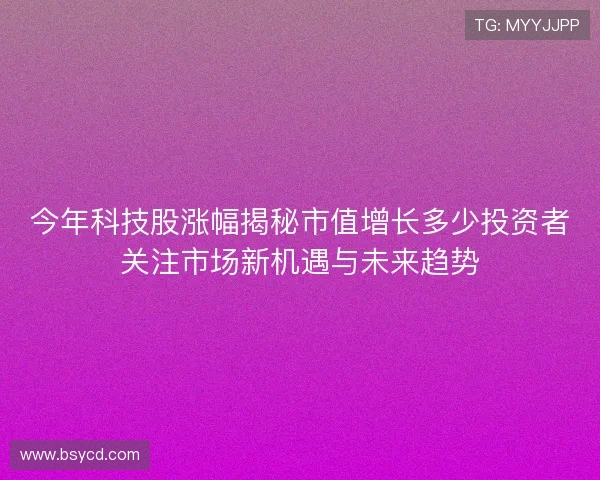 今年科技股涨幅揭秘市值增长多少投资者关注市场新机遇与未来趋势